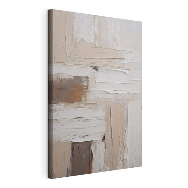 Canvas Schilderijen Witte en bruine verf op een muur (Artikelnummer: s48981) Canvas Schilderijen Canvas Schilderijen Witte en bruine verf op een muur (Artikelnummer: s48981)