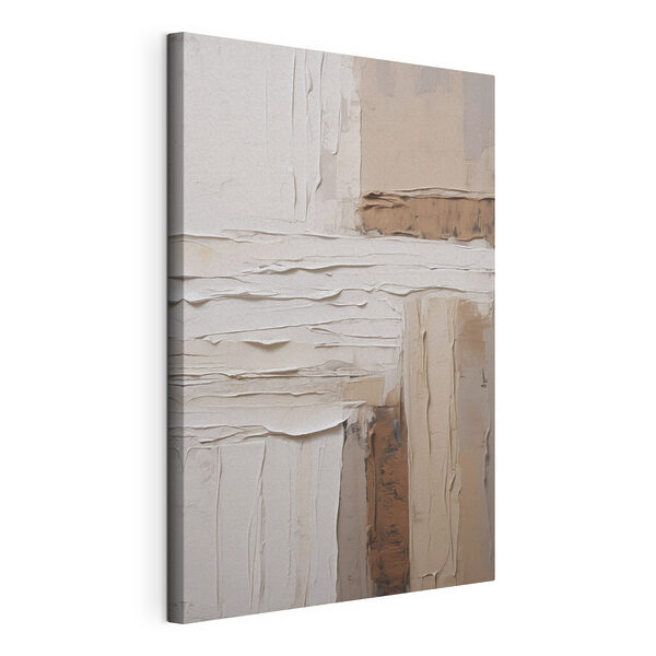 Canvas Schilderijen Wit en bruin kunstwerk (Artikelnummer: s48982) Canvas Schilderijen Canvas Schilderijen Wit en bruin kunstwerk (Artikelnummer: s48982)