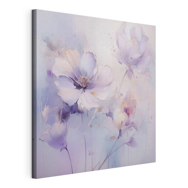 Canvas Schilderijen Canvas Schilderijen Schilderij van bloemen op een witte achtergrond (Artikelnummer: s48989)