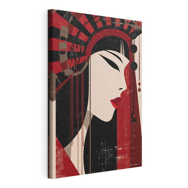 Canvas Schilderijen Het gezicht van een vrouw met een waaier (Artikelnummer: s48993) Canvas Schilderijen Canvas Schilderijen Het gezicht van een vrouw met een waaier (Artikelnummer: s48993)