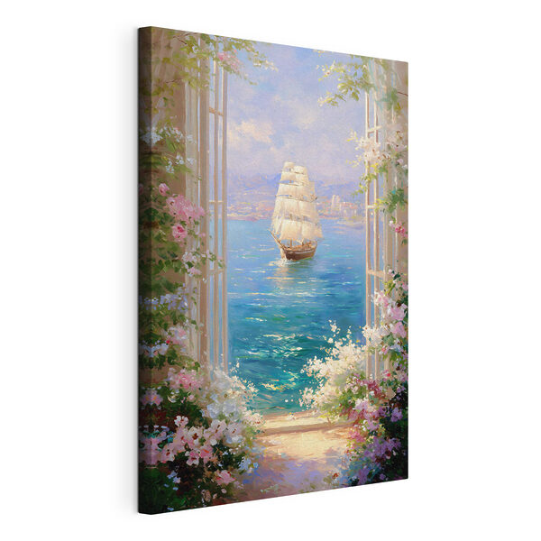 Canvas Schilderijen Canvas Schilderijen Schilderij van een schip in het water (Artikelnummer: s49004)