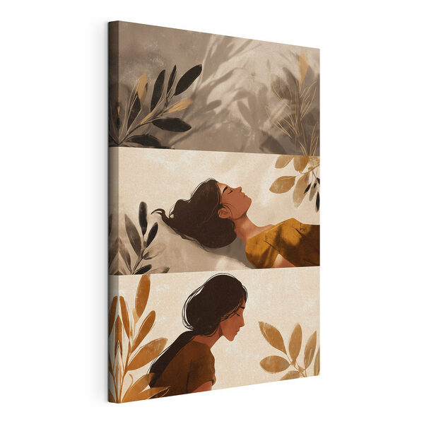 Canvas Schilderijen Collage van een slapende vrouw (Artikelnummer: s49018) Canvas Schilderijen Canvas Schilderijen Collage van een slapende vrouw (Artikelnummer: s49018)