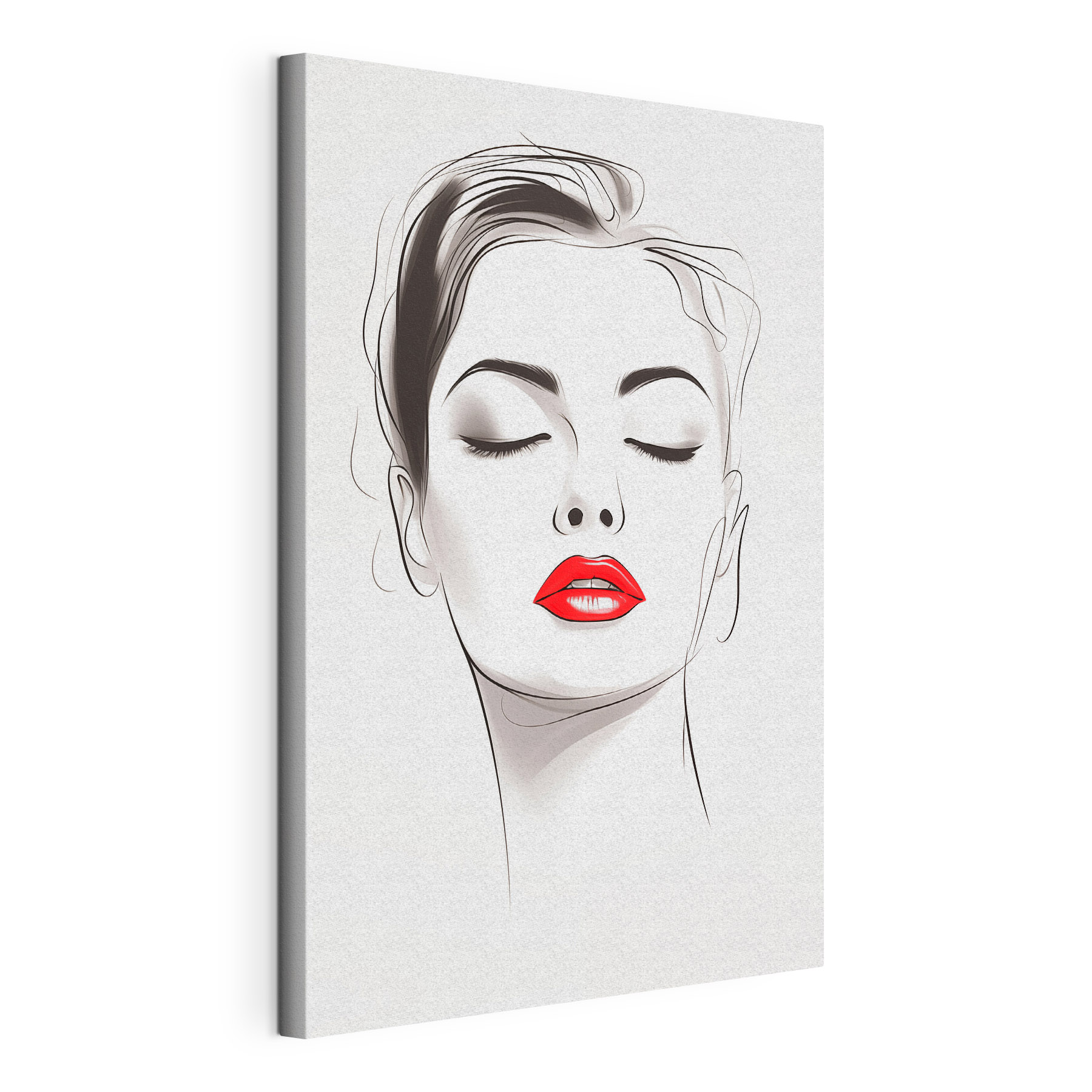 Elegant portrait with bold lips Elegant portrait with bold lips