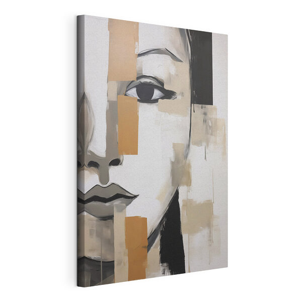 Canvas Schilderijen Schilderij van het gezicht van een vrouw (Artikelnummer: s49054) Canvas Schilderijen Canvas Schilderijen Schilderij van het gezicht van een vrouw (Artikelnummer: s49054)
