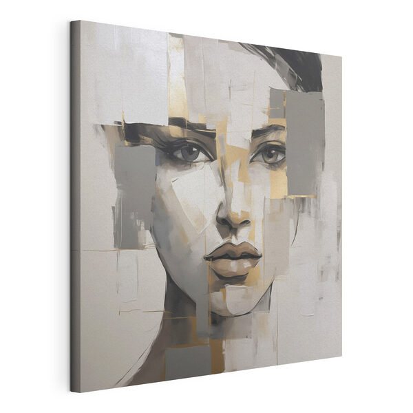Canvas Schilderijen Schilderij van het gezicht van een vrouw (Artikelnummer: s49056) Canvas Schilderijen Canvas Schilderijen Schilderij van het gezicht van een vrouw (Artikelnummer: s49056)