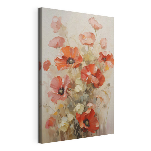 Canvas Schilderijen Schilderij van bloemen op een witte ondergrond (Artikelnummer: s49065) Canvas Schilderijen Canvas Schilderijen Schilderij van bloemen op een witte ondergrond (Artikelnummer: s49065)