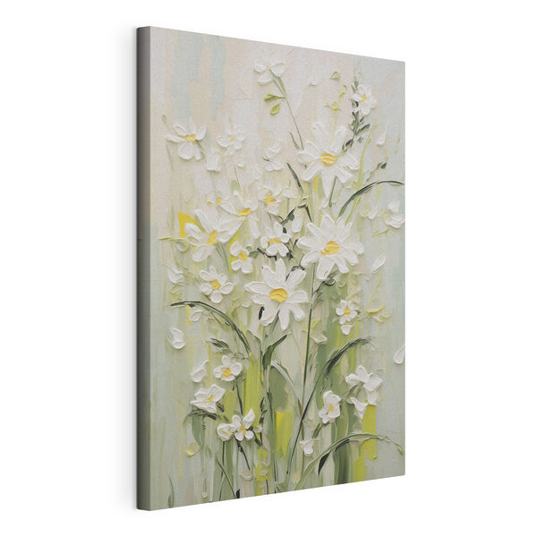 Canvas Schilderijen Schilderij van bloemen op een muur (Artikelnummer: s49068) Canvas Schilderijen Canvas Schilderijen Schilderij van bloemen op een muur (Artikelnummer: s49068)
