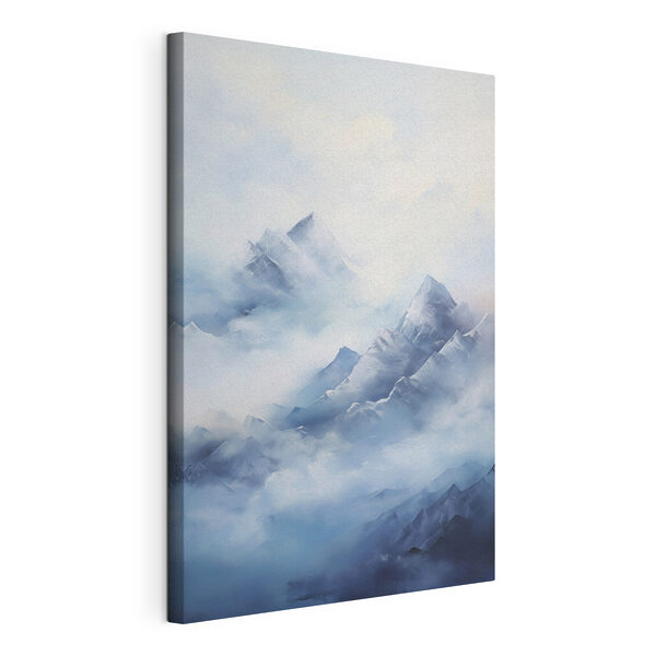 Canvas Schilderijen Canvas Schilderijen Schilderij van bergen in de wolken (Artikelnummer: s49069)