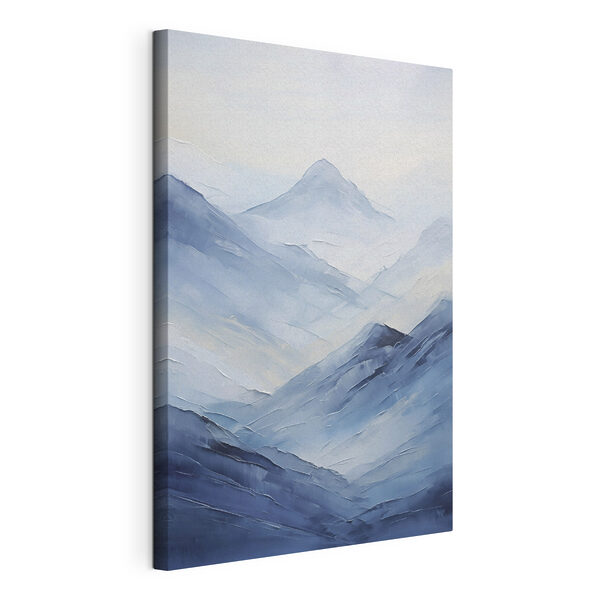 Canvas Schilderijen Schilderij van bergen in de mist (Artikelnummer: s49070) Canvas Schilderijen Canvas Schilderijen Schilderij van bergen in de mist (Artikelnummer: s49070)