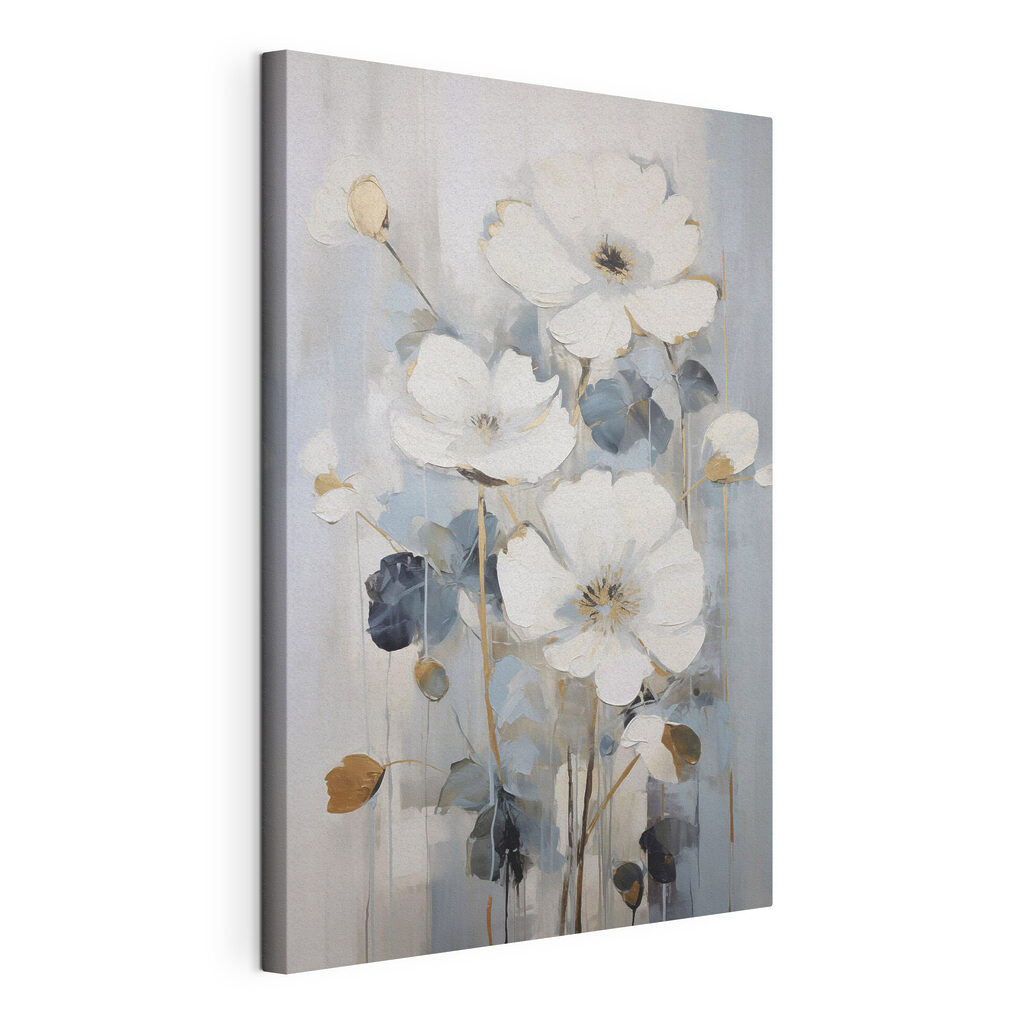 Painting of white flowers Painting of white flowers