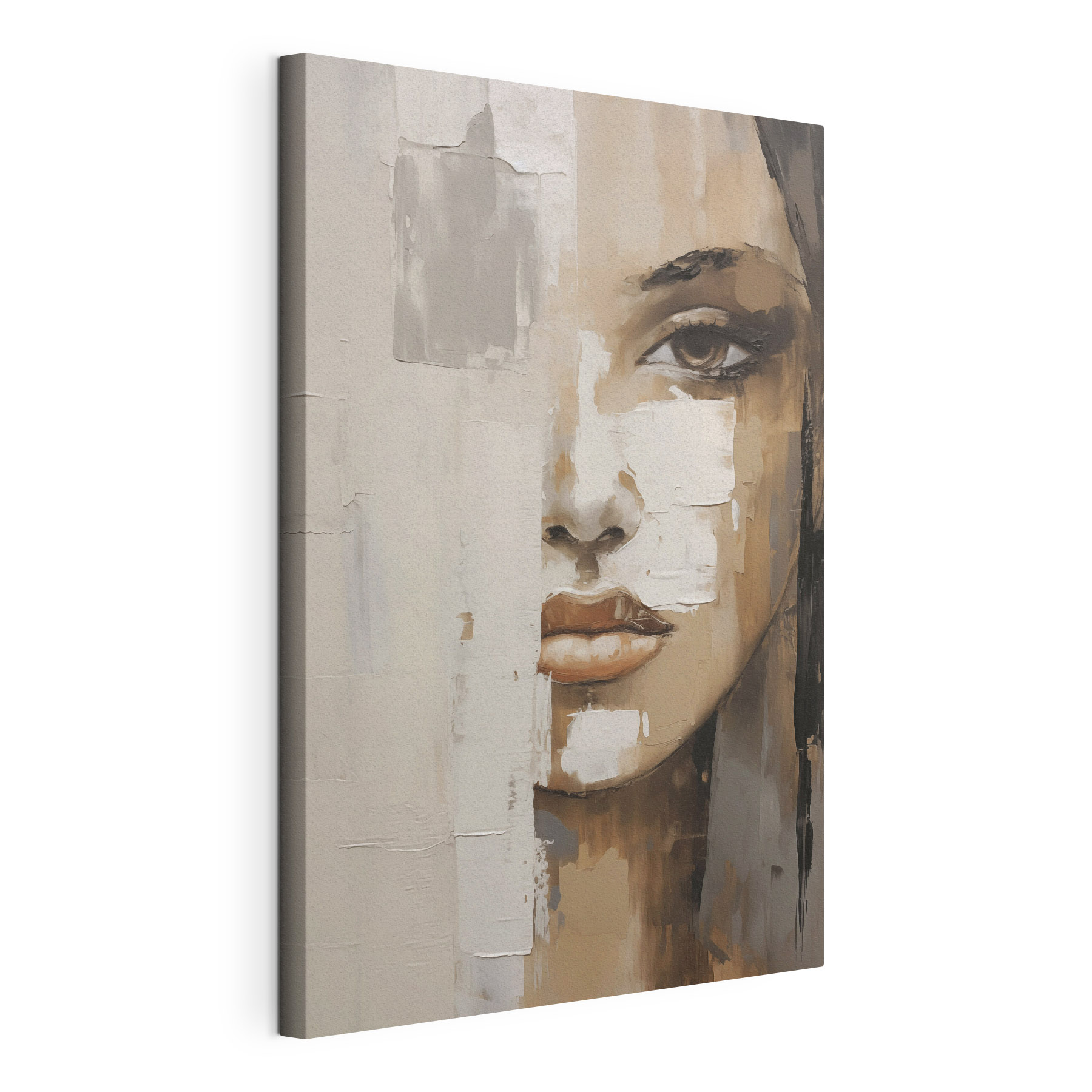 Painting of a woman's face Painting of a woman's face