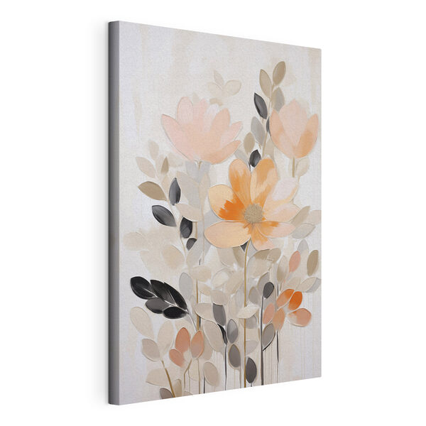 Canvas Schilderijen Schilderij van bloemen en bladeren (Artikelnummer: s49079) Canvas Schilderijen Canvas Schilderijen Schilderij van bloemen en bladeren (Artikelnummer: s49079)