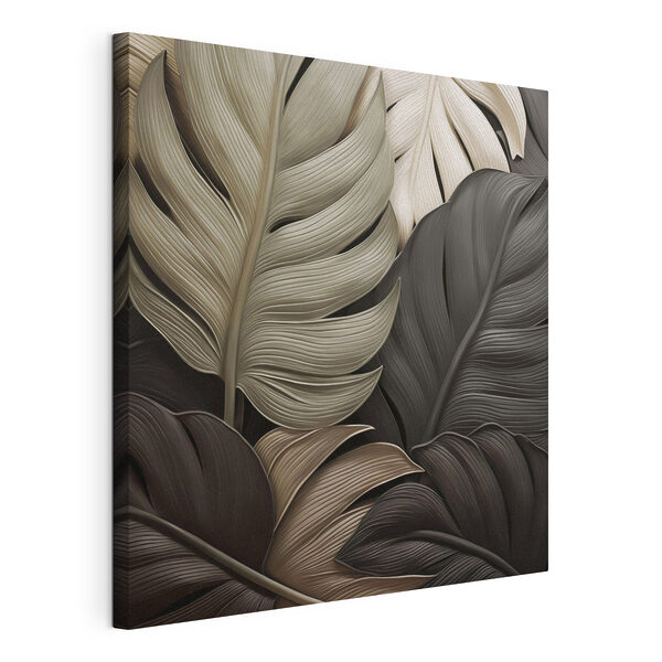 Canvas Schilderijen Groep zwart-witte bladeren (Artikelnummer: s49081) Canvas Schilderijen Canvas Schilderijen Groep zwart-witte bladeren (Artikelnummer: s49081)