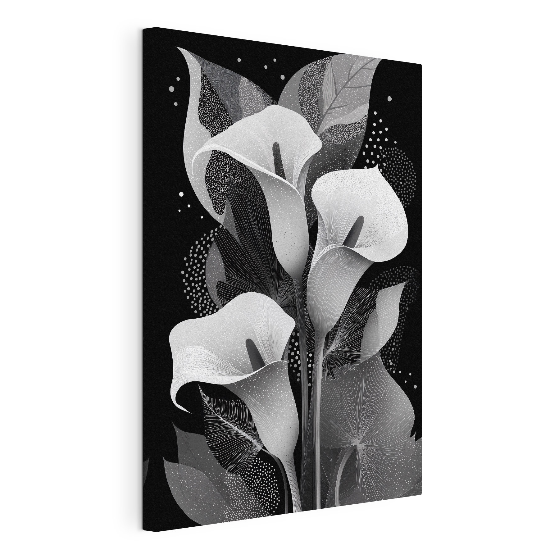 Elegante bloemmotieven op een donkere achtergrond
