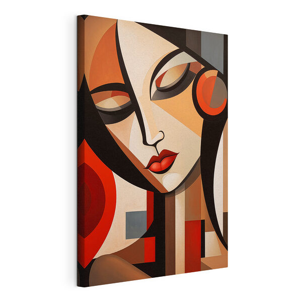 Canvas Schilderijen Schilderij van het gezicht van een vrouw (Artikelnummer: s49099) Canvas Schilderijen Canvas Schilderijen Schilderij van het gezicht van een vrouw (Artikelnummer: s49099)