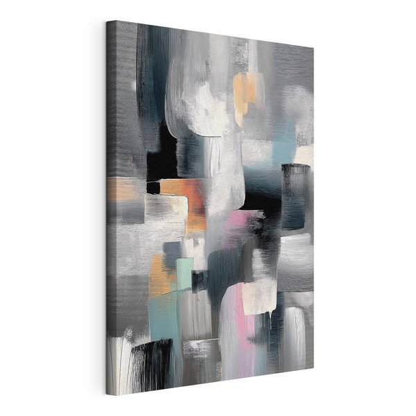 Canvas Schilderijen Canvas Schilderijen Abstracte tinten in een dynamische compositie (Artikelnummer: s49105)
