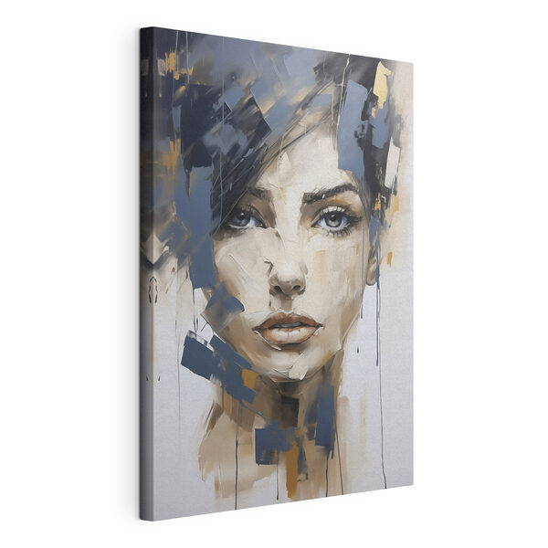 Canvas Schilderijen Schilderij van het gezicht van een vrouw (Artikelnummer: s49141) Canvas Schilderijen Canvas Schilderijen Schilderij van het gezicht van een vrouw (Artikelnummer: s49141)