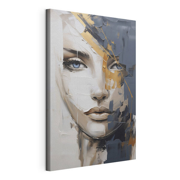 Canvas Schilderijen Schilderij van het gezicht van een vrouw (Artikelnummer: s49142) Canvas Schilderijen Canvas Schilderijen Schilderij van het gezicht van een vrouw (Artikelnummer: s49142)