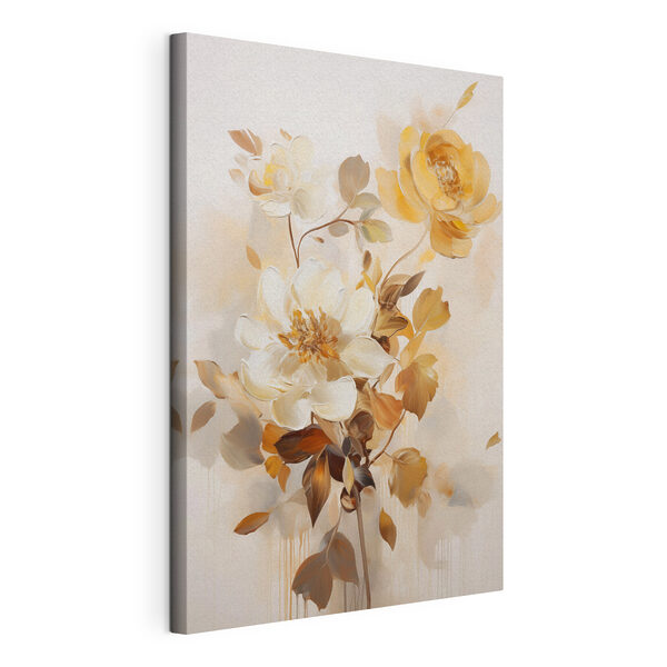 Canvas Schilderijen Schilderij van bloemen en bladeren (Artikelnummer: s49145) Canvas Schilderijen Canvas Schilderijen Schilderij van bloemen en bladeren (Artikelnummer: s49145)