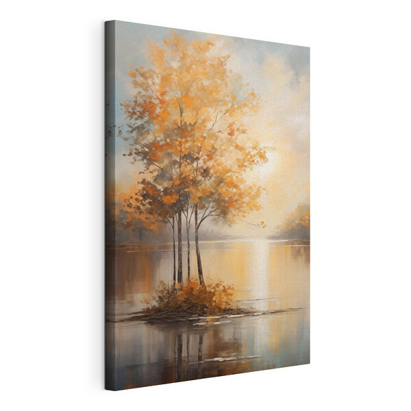 Canvas Schilderijen Schilderij van bomen in een meer (Artikelnummer: s49151) Canvas Schilderijen Canvas Schilderijen Schilderij van bomen in een meer (Artikelnummer: s49151)