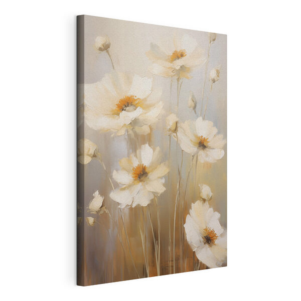 Canvas Schilderijen Schilderij van witte bloemen (Artikelnummer: s49160) Canvas Schilderijen Canvas Schilderijen Schilderij van witte bloemen (Artikelnummer: s49160)