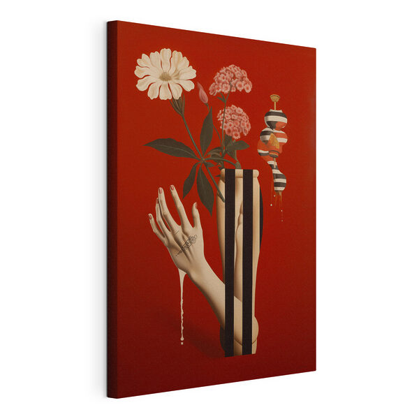 Canvas Schilderijen Poster met een hand en bloemen (Artikelnummer: s49192) Canvas Schilderijen Canvas Schilderijen Poster met een hand en bloemen (Artikelnummer: s49192)