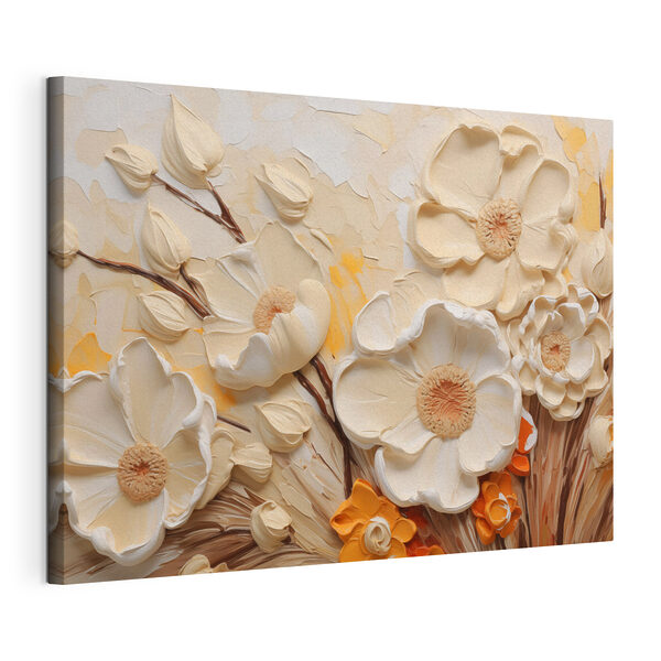 Canvas Schilderijen Schilderij van bloemen op een muur (Artikelnummer: s49193) Canvas Schilderijen Canvas Schilderijen Schilderij van bloemen op een muur (Artikelnummer: s49193)