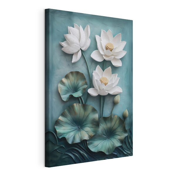 Canvas Schilderijen Witte bloemen en groene bladeren (Artikelnummer: s49204) Canvas Schilderijen Canvas Schilderijen Witte bloemen en groene bladeren (Artikelnummer: s49204)