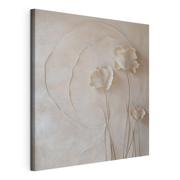 Canvas Schilderijen Canvas Schilderijen Witte bloem op een muur (Artikelnummer: s49211)