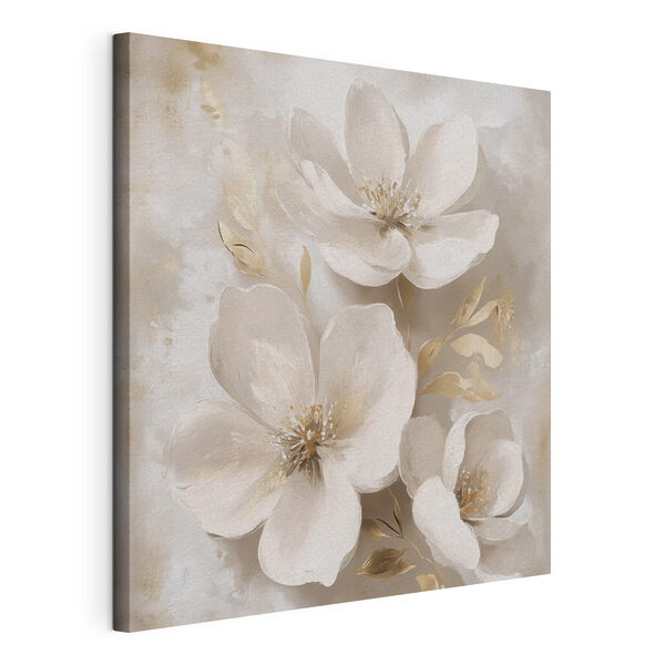 Canvas Schilderijen Schilderij van witte bloemen (Artikelnummer: s49217) Canvas Schilderijen Canvas Schilderijen Schilderij van witte bloemen (Artikelnummer: s49217)