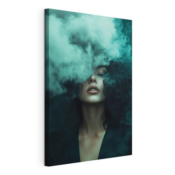 Canvas Schilderijen Vrouw met rook die uit haar gezicht komt (Artikelnummer: s49219) Canvas Schilderijen Canvas Schilderijen Vrouw met rook die uit haar gezicht komt (Artikelnummer: s49219)