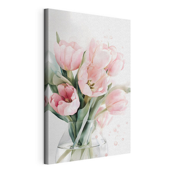 Canvas Schilderijen Boeket met zachtroze tulpen (Artikelnummer: s49225) Canvas Schilderijen Canvas Schilderijen Boeket met zachtroze tulpen (Artikelnummer: s49225)