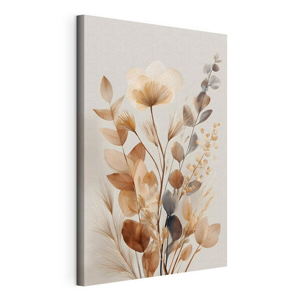 Canvas Schilderijen Canvas Schilderijen Verfijnd bloemstuk, geïnspireerd door de natuur (Artikelnummer: s49234)