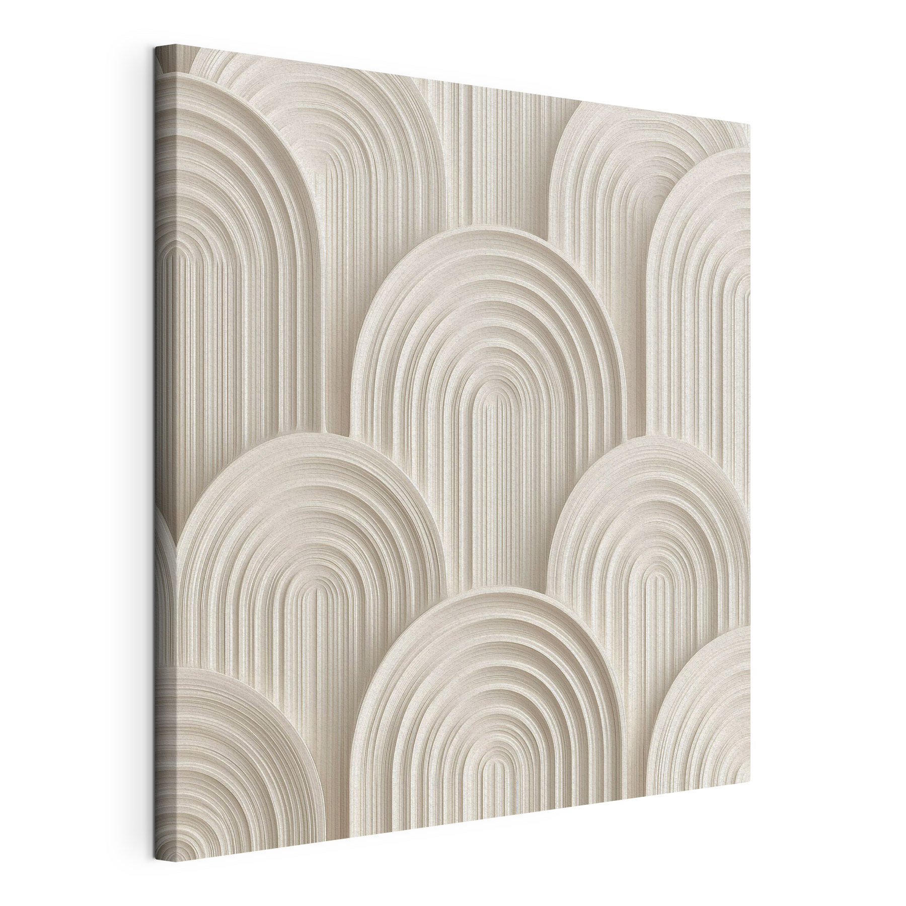White wall with white circles White wall with white circles