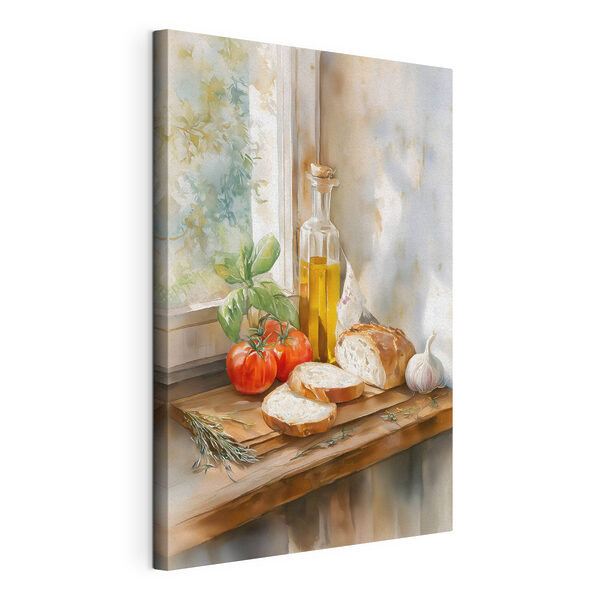 Canvas Schilderijen Schilderij van eten op een tafel (Artikelnummer: s49255) Canvas Schilderijen Canvas Schilderijen Schilderij van eten op een tafel (Artikelnummer: s49255)