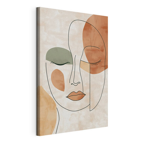 Canvas Schilderijen Tekening van het gezicht van een vrouw (Artikelnummer: s49265) Canvas Schilderijen Canvas Schilderijen Tekening van het gezicht van een vrouw (Artikelnummer: s49265)