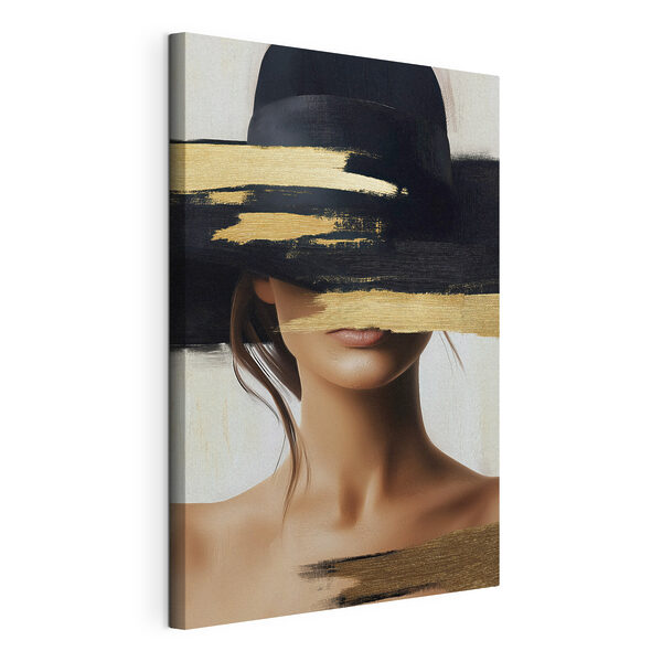 Canvas Schilderijen Vrouw met een hoed over haar gezicht (Artikelnummer: s49268) Canvas Schilderijen Canvas Schilderijen Vrouw met een hoed over haar gezicht (Artikelnummer: s49268)