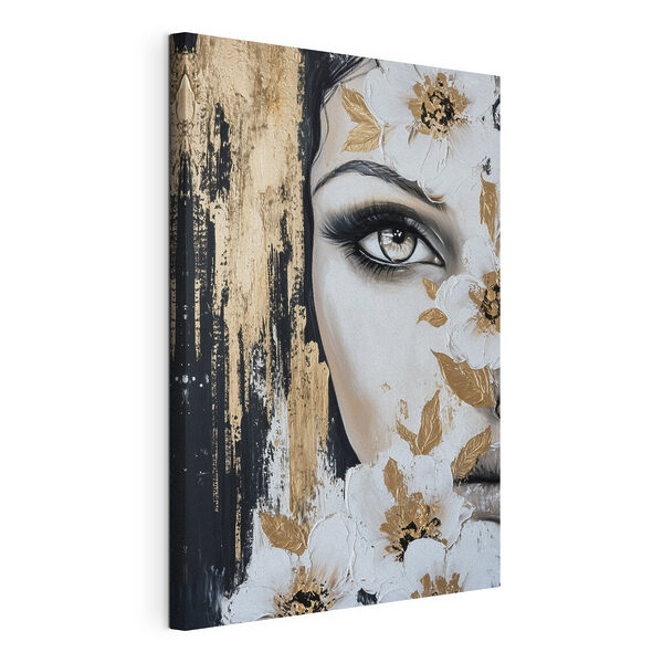 Canvas Schilderijen Canvas Schilderijen - Een etherische schoonheid, versierd met bloesems (Artikelnummer: s49271)