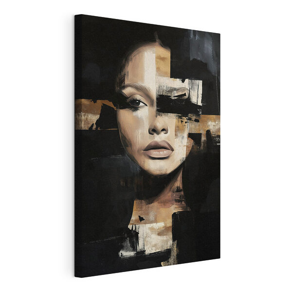 Canvas Schilderijen Canvas Schilderijen Schilderij van het gezicht van een vrouw (Artikelnummer: s49283)