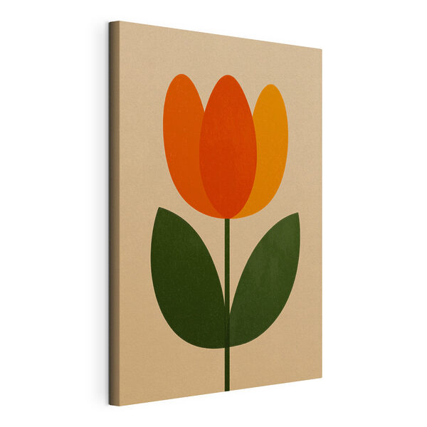 Canvas Schilderijen Bloem met oranje en groene bladeren (Artikelnummer: s49300) Canvas Schilderijen Canvas Schilderijen Bloem met oranje en groene bladeren (Artikelnummer: s49300)
