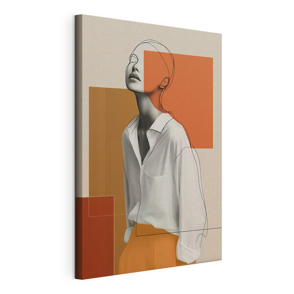 Canvas Schilderijen Vrouw met een wit shirt (Artikelnummer: s49319) Canvas Schilderijen Canvas Schilderijen Vrouw met een wit shirt (Artikelnummer: s49319)