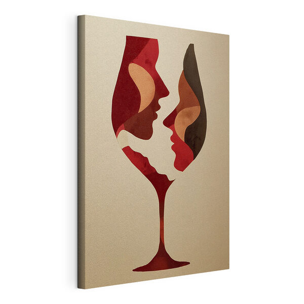 Canvas Schilderijen Wijnglas met gezichtjes erin (Artikelnummer: s49322) Canvas Schilderijen Canvas Schilderijen Wijnglas met gezichtjes erin (Artikelnummer: s49322)