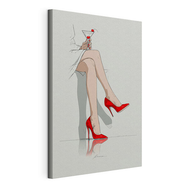 Canvas Schilderijen De benen van een vrouw in rode hoge hakken (Artikelnummer: s49325) Canvas Schilderijen Canvas Schilderijen De benen van een vrouw in rode hoge hakken (Artikelnummer: s49325)