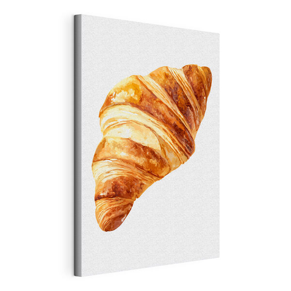 Canvas Schilderijen Canvas Schilderijen Versgebakken croissant in de vitrine (Artikelnummer: s49340)