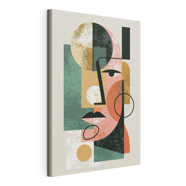 Canvas Schilderijen Canvas Schilderijen Kunstwerk van een gezicht (Artikelnummer: s49342)