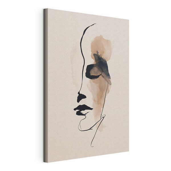 Canvas Schilderijen Canvas Schilderijen Tekening van het gezicht van een vrouw (Artikelnummer: s49347)