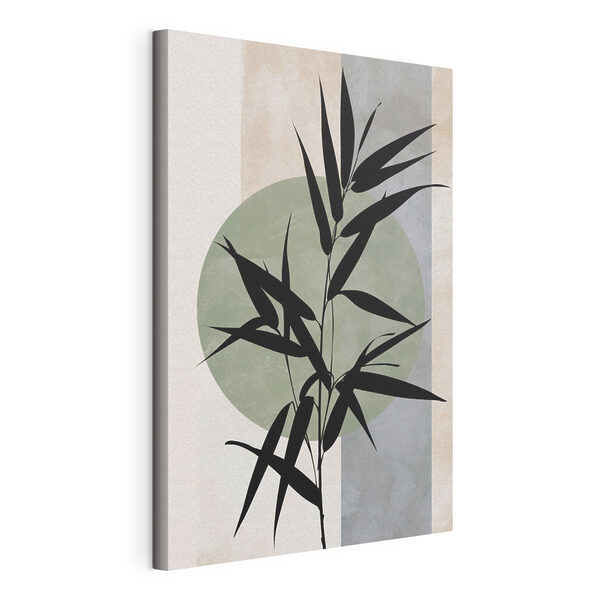 Canvas Schilderijen Zwarte plant met bladeren (Artikelnummer: s49363) Canvas Schilderijen Canvas Schilderijen Zwarte plant met bladeren (Artikelnummer: s49363)