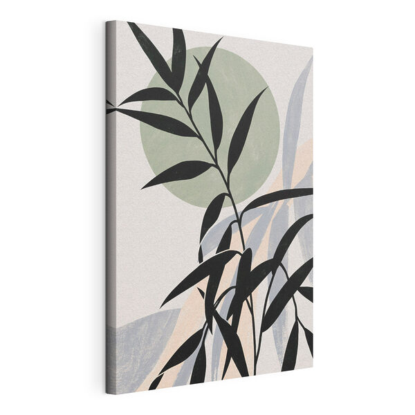 Canvas Schilderijen Plant met bladeren en cirkels (Artikelnummer: s49364) Canvas Schilderijen Canvas Schilderijen Plant met bladeren en cirkels (Artikelnummer: s49364)