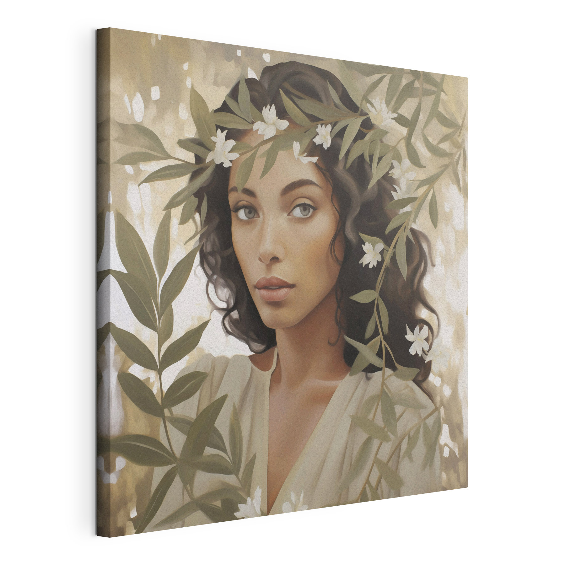 Woman with flowers in her hair