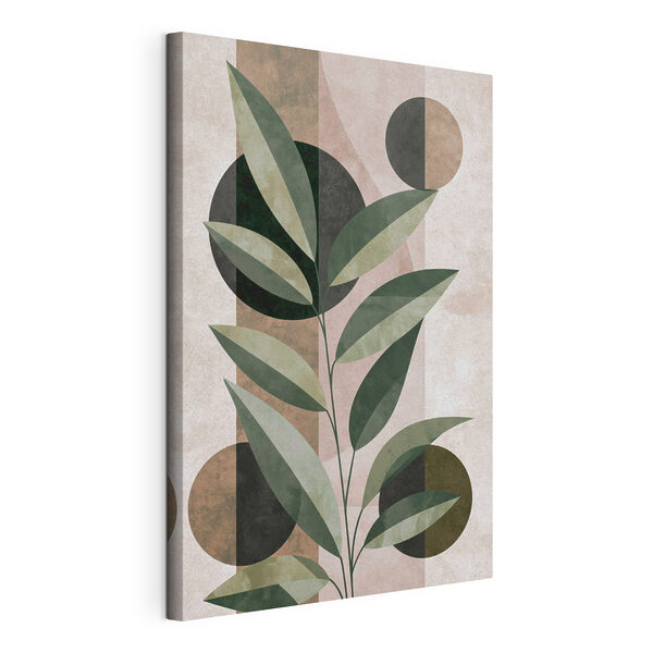 Canvas Schilderijen Plant met bladeren en cirkels (Artikelnummer: s49415) Canvas Schilderijen Canvas Schilderijen Plant met bladeren en cirkels (Artikelnummer: s49415)